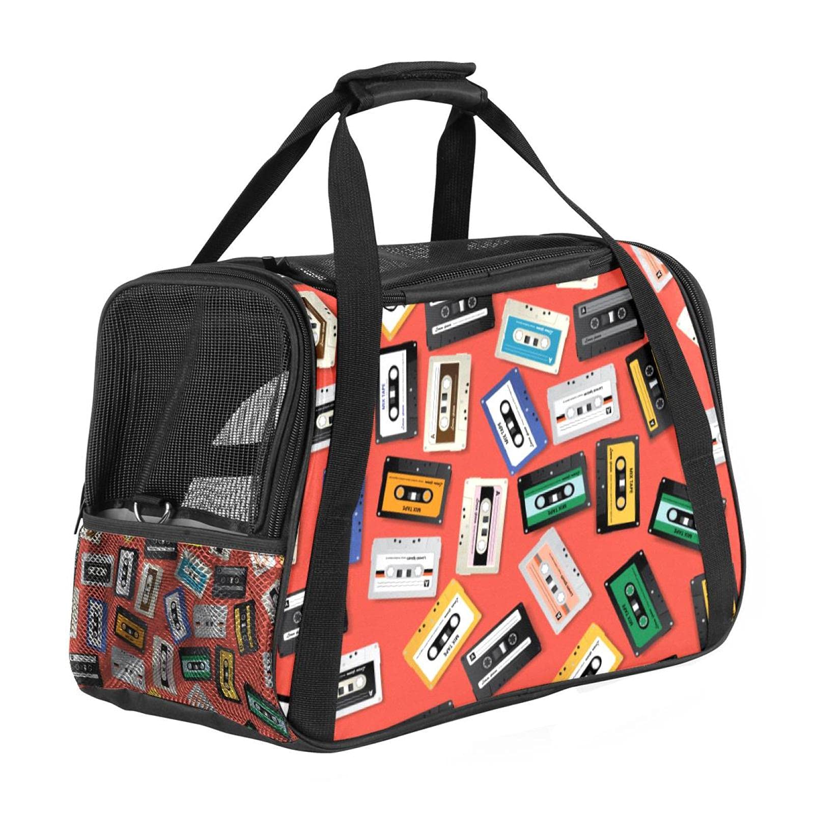 Sac de transport animaux approuvé avion durable finitions rétro