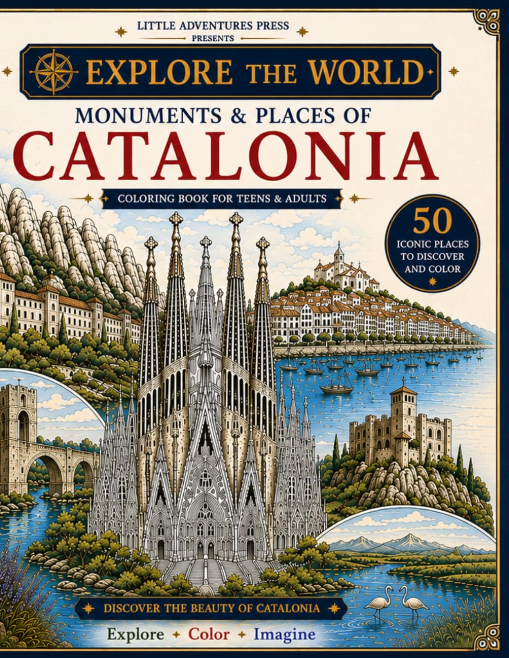 Monuments & Places of Catalonia: 50 iconic places to discover and color (Explore the World)
