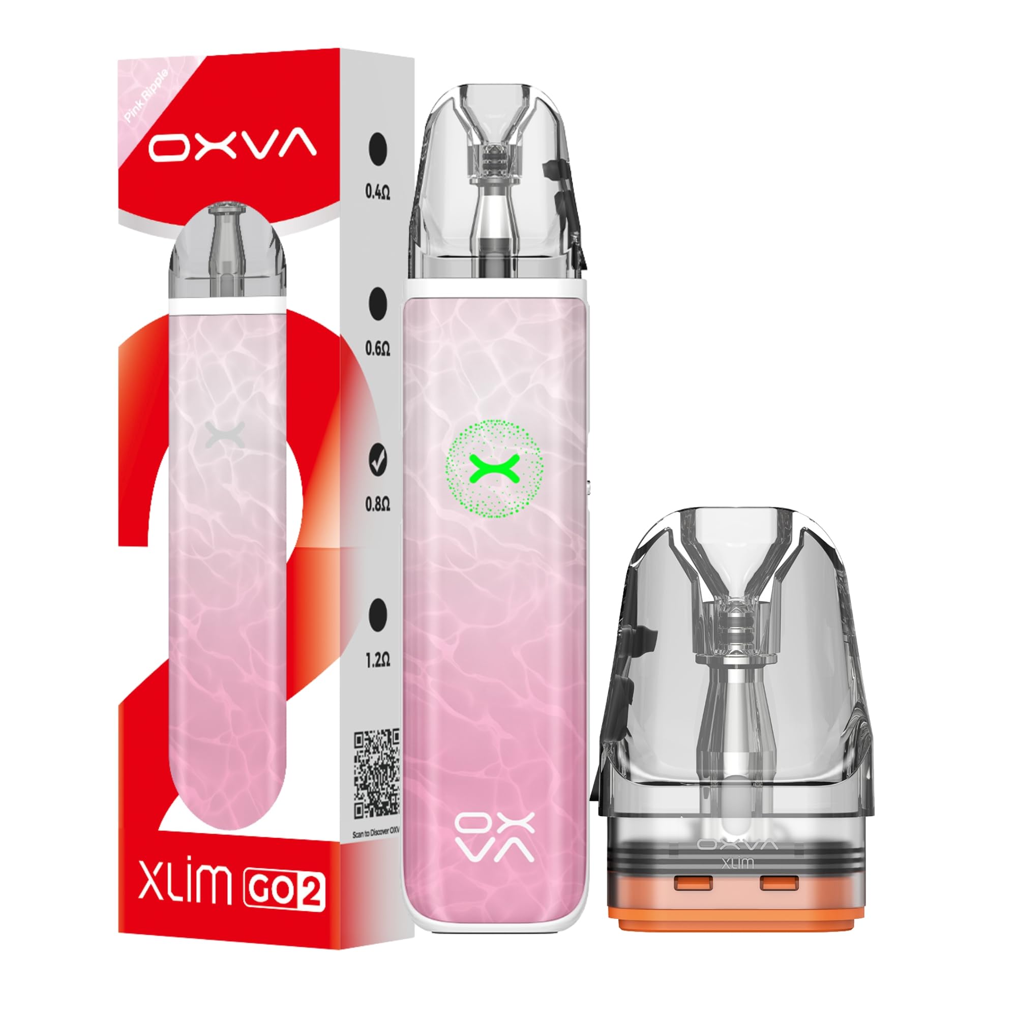 oxva xlim go 2 pink ripple Oxva Xlim Go 2 Vape Kit