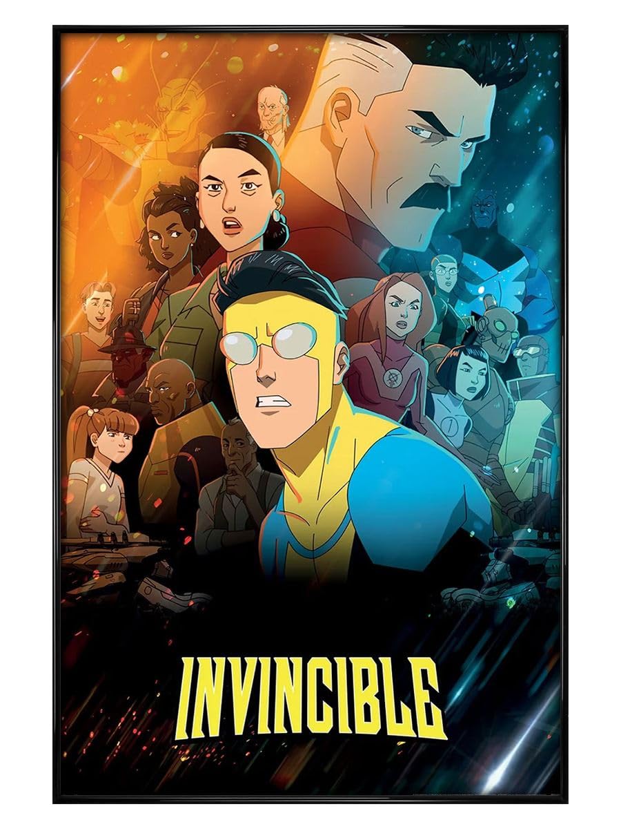 Grindstore Invincible (Character Montage) Maxi Poster - Black Gloss Framed