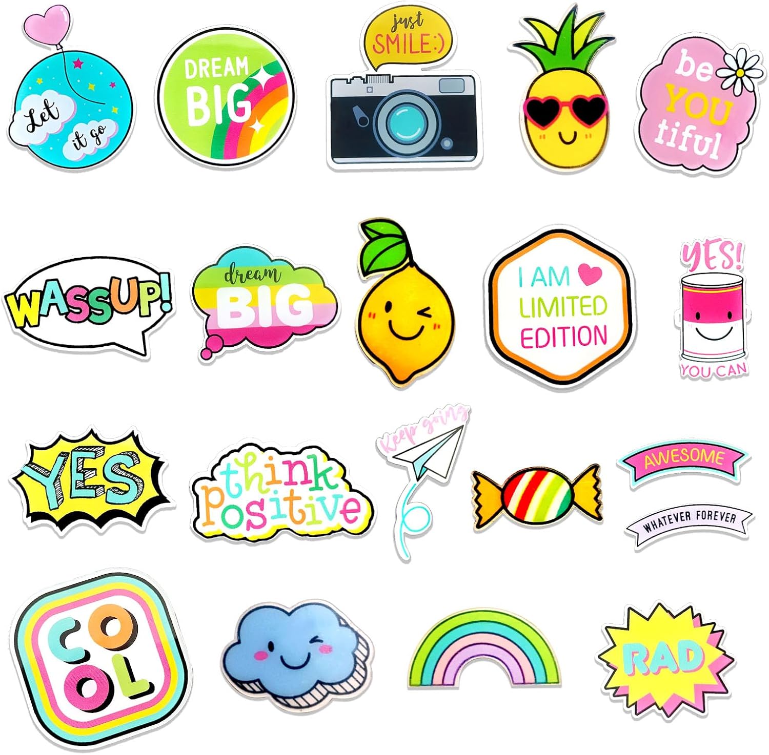 20Pcs Cute Pins for Backpacks,Acrylic Brooch Pin,Inspirational Lapel Pins,Plastic Fruit Cartoon Brooch Pin, Decoration Lapel Pin,Badges Brooch Pins for DIY Jewelry Crafts,Clothing Bags Jackets