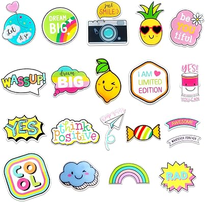 20Pcs Cute Pins for Backpacks,Acrylic Brooch Pin,Inspirational Lapel Pins,Plastic Fruit Cartoon Brooch Pin, Decoration Lapel Pin,Badges Brooch Pins for DIY Jewelry Crafts,Clothing Bags Jackets