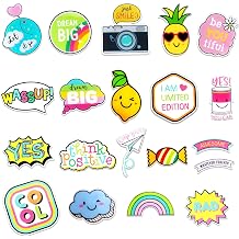 20Pcs Cute Pins for Backpacks,Acrylic Brooch Pin,Inspirational Lapel Pins,Plastic Fruit Cartoon Brooch Pin, Decoration Lapel Pin,Badges Brooch Pins for DIY Jewelry Crafts,Clothing Bags Jackets