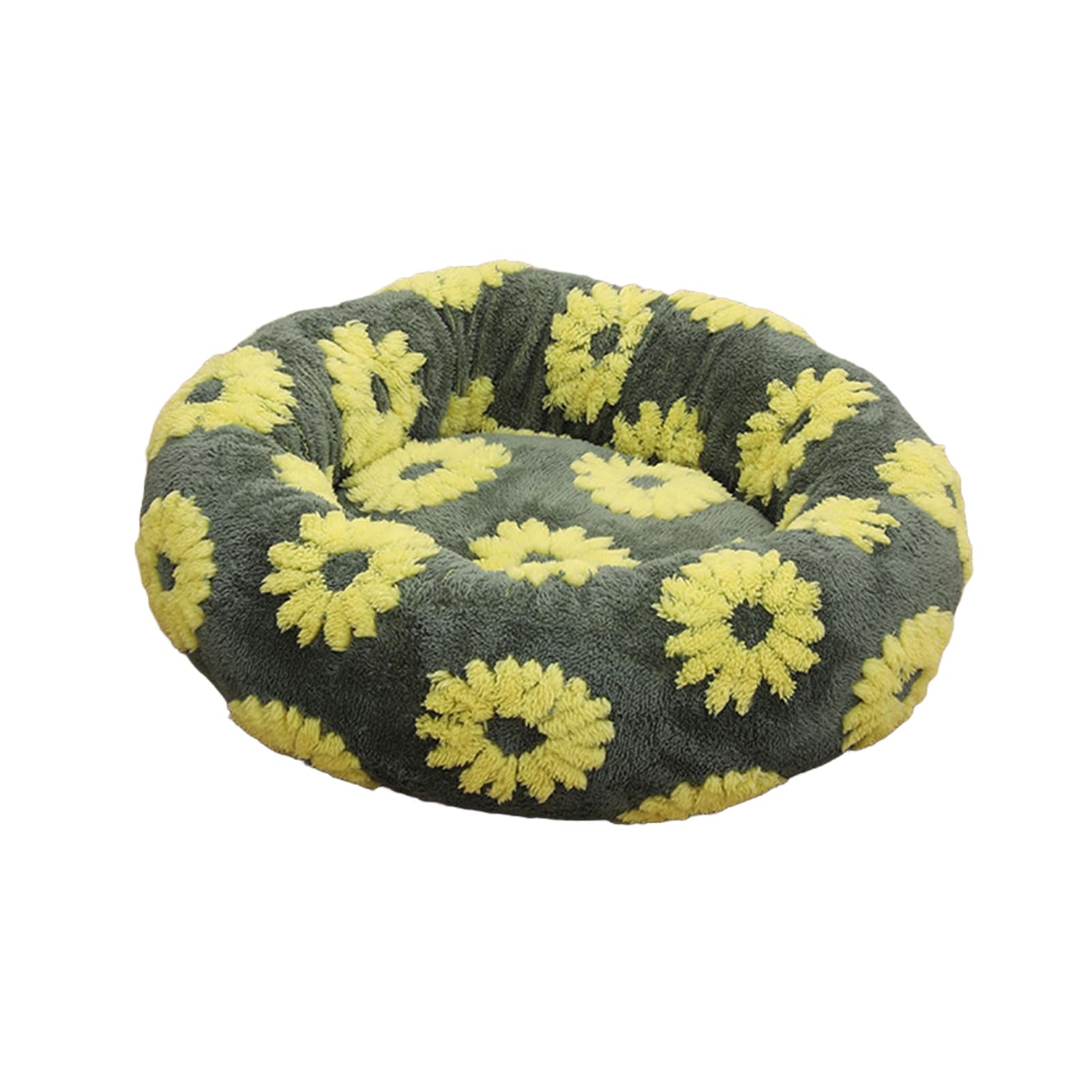 matumou Round Donut Cat -slip Pet Cozy Bed Plush Soft Cat Cushion Bed Calming Pet Warm for Small Dogs Cats