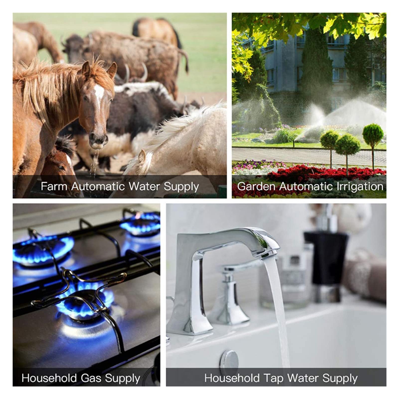 WIFI Válvula inteligente 1 pulgada IP66 Válvula de gas de agua inteligente impermeable Temporizador inteligente Ajuste Cantidad de gas de agua WiFi Válvula de vida inteligente(Option 3)