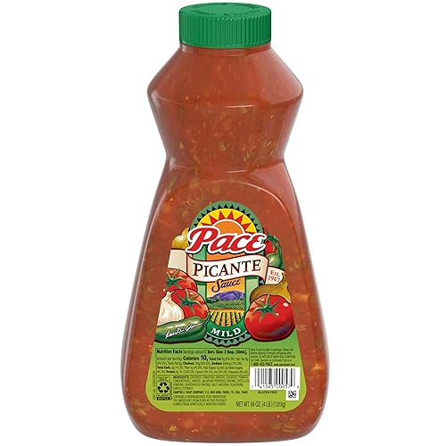 Pace Mild Picante Sauce with Jalapeño, Tomato & Onion, 64 OZ Bottle - Picante Mild - 64 Oz (Pack of 1)