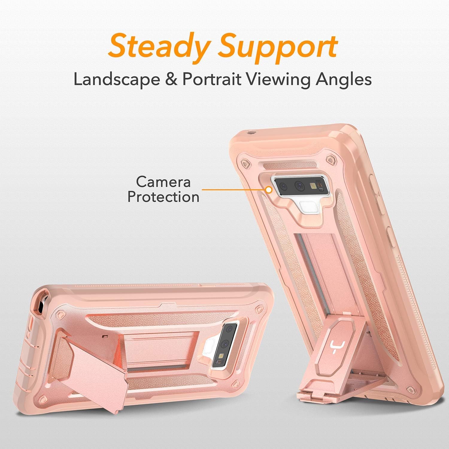 Promo Discount Up To 70% Off YOUMAKER Kickstand Case for Galaxy Note 9, Full Body with Built-in Screen Protector Heavy Duty Protection Shockproof Rugged Cover for Samsung Galaxy Note 9 6.4 Inch - Rose Gold/Pink Best Deal Cheap 🛒 YOUMAKER Kickstand Case for Galaxy Note 9, Full Body with Built-in Screen Protector Heavy Duty Protection Shockproof Rugged Cover for Samsung Galaxy Note 9 6.4 Inch - Rose Gold/Pink