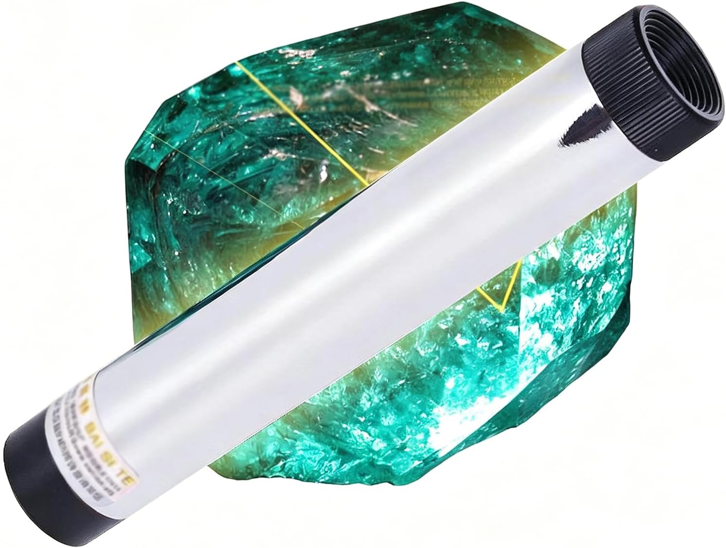 Handheld Diffraction Spectroscope, 8mm Eyepiece Gemstone Full Spectrum Prism Spectroscope, Clear Optical Performance, Quick Gem Identification for Antique, Jewelers, Fairs
