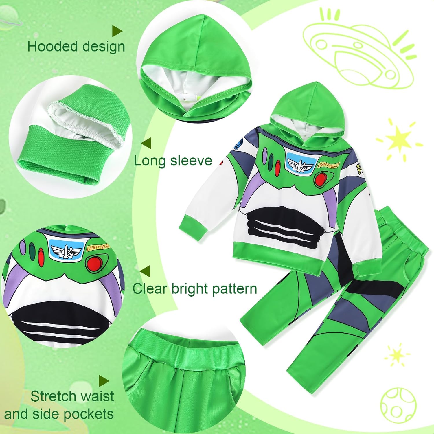 Woody Toy Story Buzz Lightyear Costume Set For Kids Super Soft
