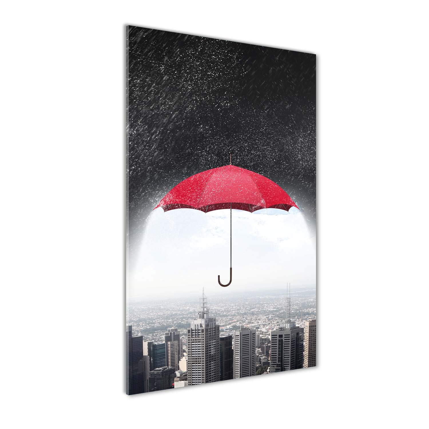 Peinture sur verre trempé 70x140cm Tulup décoration murale salon Parapluie