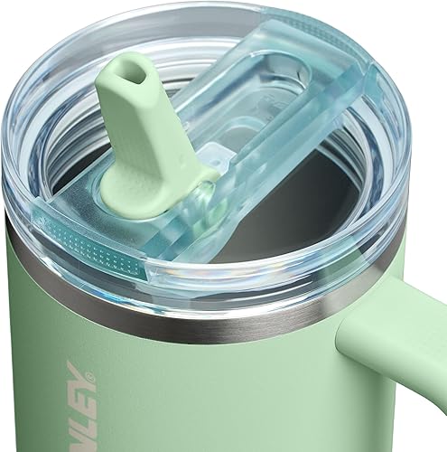 Miniatura 2 de STANLEY Quencher ProTour - Vaso de paja con tapa a prueba de fugas, popote y asa integrados, compatible con portavasos para viajes, vaso de acero