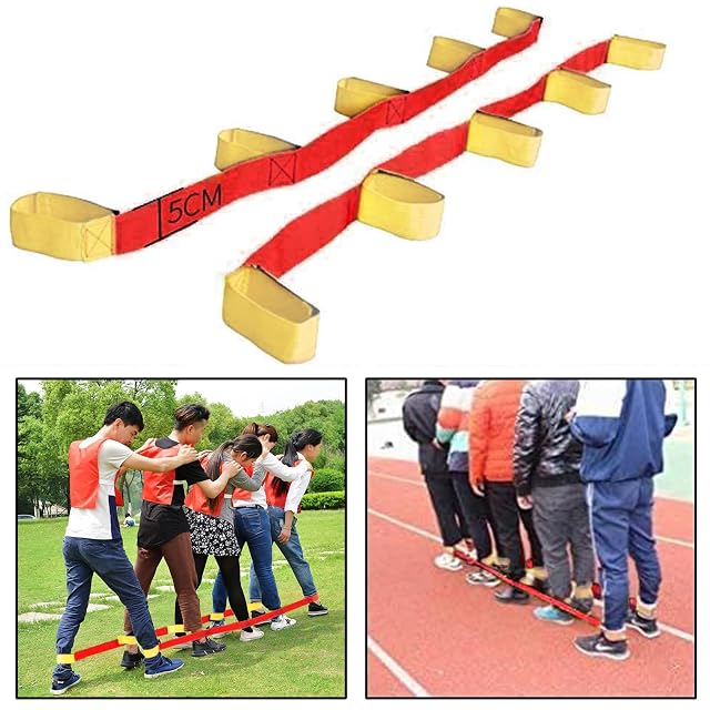 Foto 2 de 6 de OFKPO 5-Cuerda Elastico, Legged Race Juego (2 PCS)