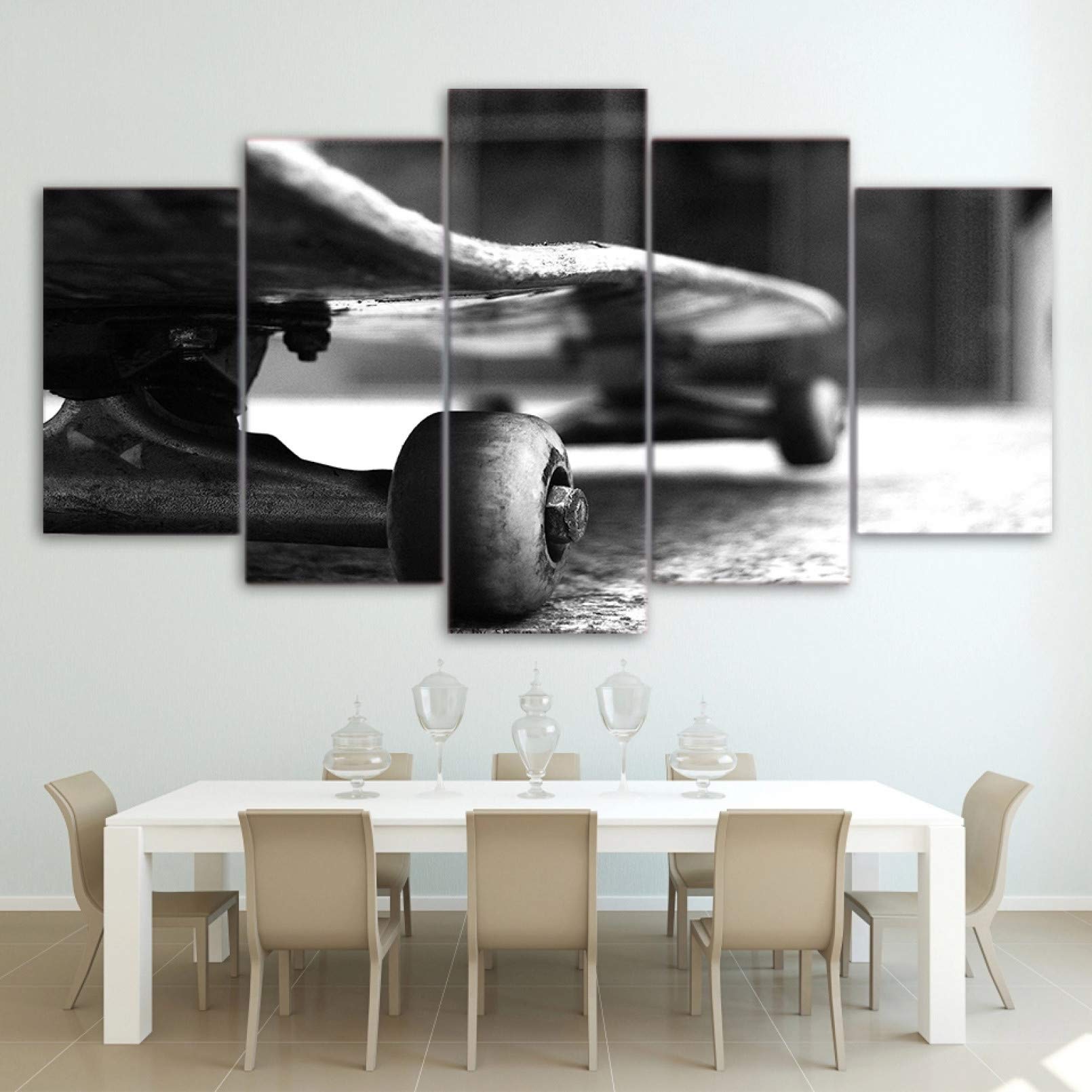 Toile peinture abstraite haut de gamme avec cadre pour décoration murale chic