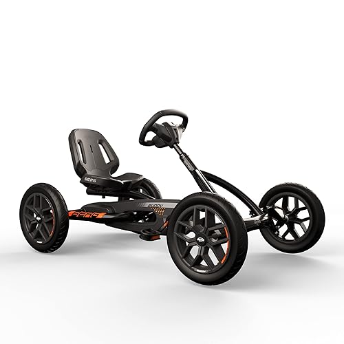 Berg Toys - Buddy Graphite Pedal Go Kart - Go Kart - Go Cart for Kids - Pedal Car Outdoor Toys for Children Ages 3-8 - Ride On-Toy - BFR System - Adjustable Seat - Pedal Kart for Kids (Graphite)