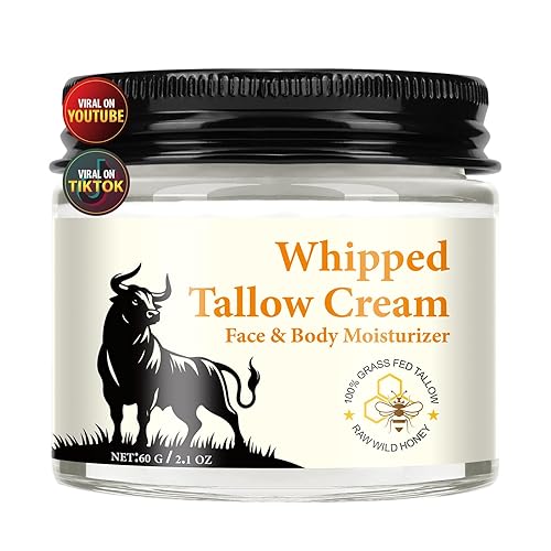 Sarga de ternera para la piel  Sarga y bálsamo de miel para la cara  100% sebo de carne alimentado con pasto, miel y cera de abejas, hidratación