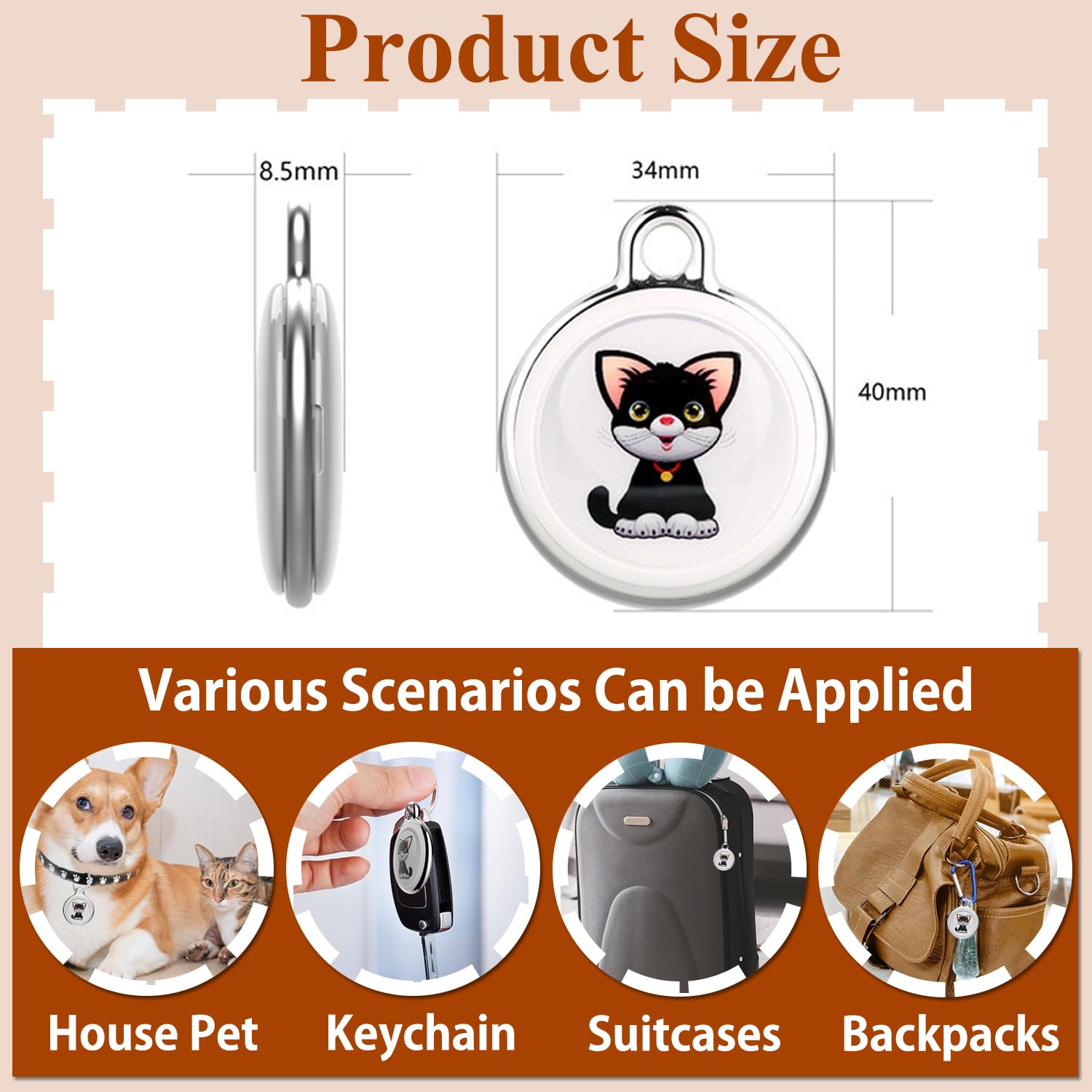 2025 Smart GPS Tracker for Dogs, Mini Cat GPS Tracker, Positioning Smart Alarm Pet Tracker, Waterproof and Drop-Proof, Extra Long Battery Life of 365 Day, No Subscription - image 7