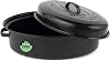 Salter BW12810EU7 Self-Basting Roaster – 36cm Vitreous Enamel Coated Steel Roasting Tin with Lid, Oval Dish, PFAS-Free, Dishwasher Safe, Oven Safe to 230°C, Easy Clean, Roast Meat/Vegetables, Black