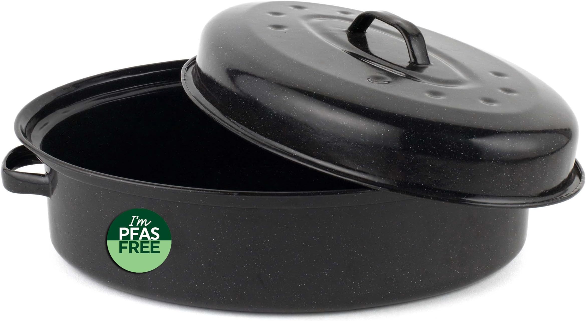 Salter BW12810EU7 - Romanovitreous Enamel Coating Easy Clean Dishwasher Safe Oven Safe Up To But Not Over 220C/Gas Mark 7 Includes Handles and Lid 36cm