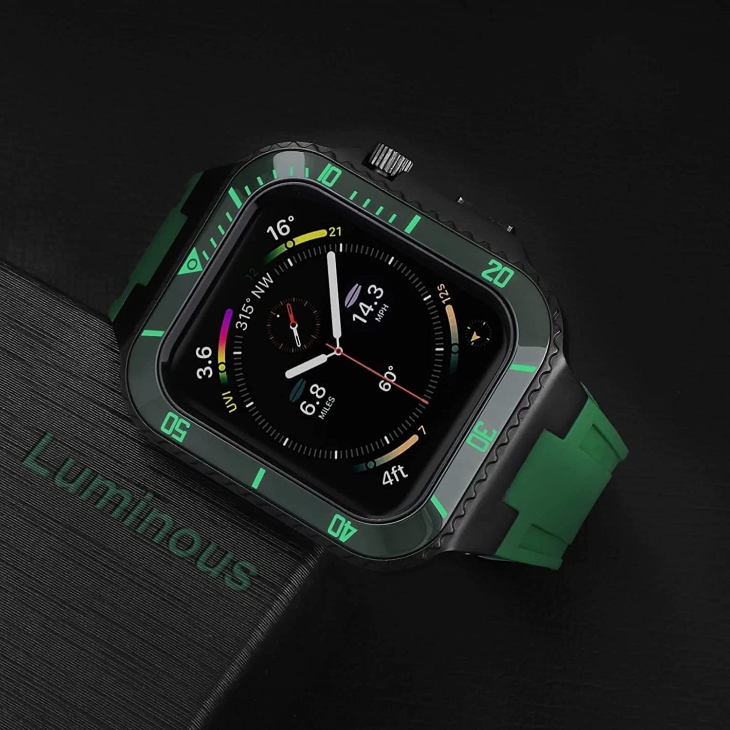 Ceramiczne etui do zegarka + zestaw do modyfikacji paska zegarka, do Apple Watch 8 7 45 mm, metalowa ramka ze stali nierdzewnej, silikonowy pasek do zegarka, zestaw doposażenia, do IWatch serii