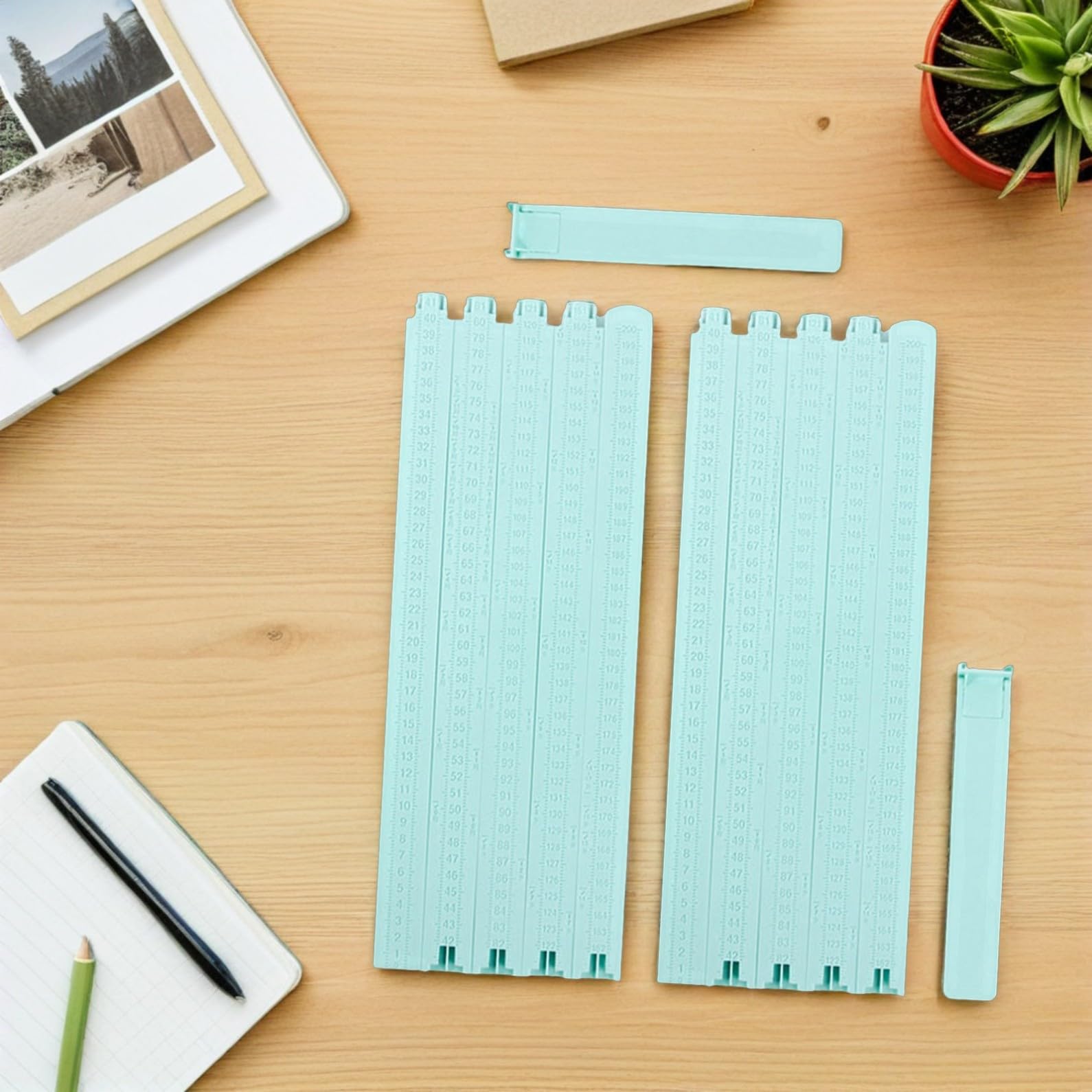 2 Piezas Medidor de para Adultos Regla de Pared de Plástico Tabla de Crecimiento Infantil Precisa y Práctica Azul para Registro y Seguimiento de Crecimiento