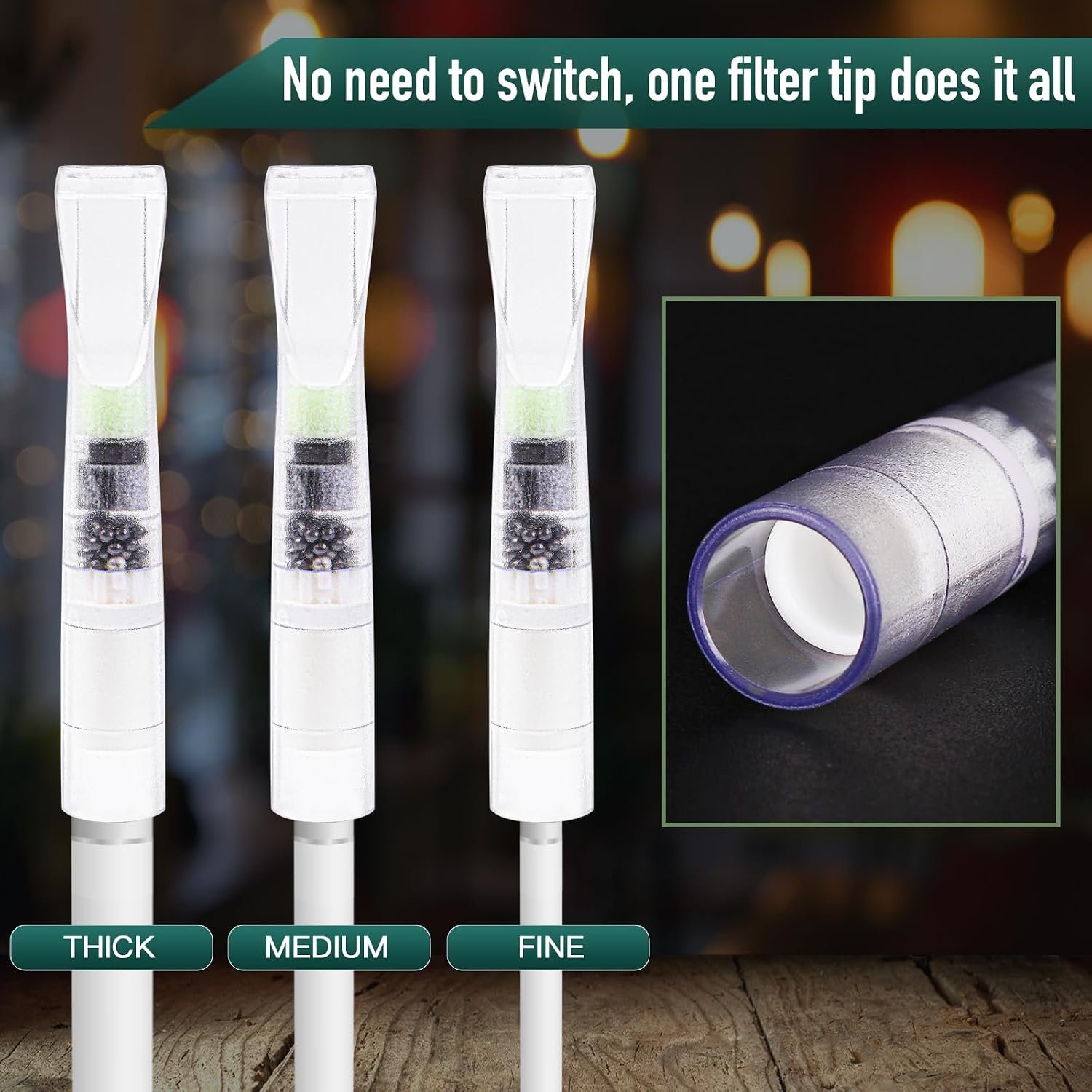 Disposable 12-Layer Discardable Cigarette Filter - Advanced Three-in-One Coarse, Medium, and Fine Filtering - Ideal for Reducing Tar and Nicotine