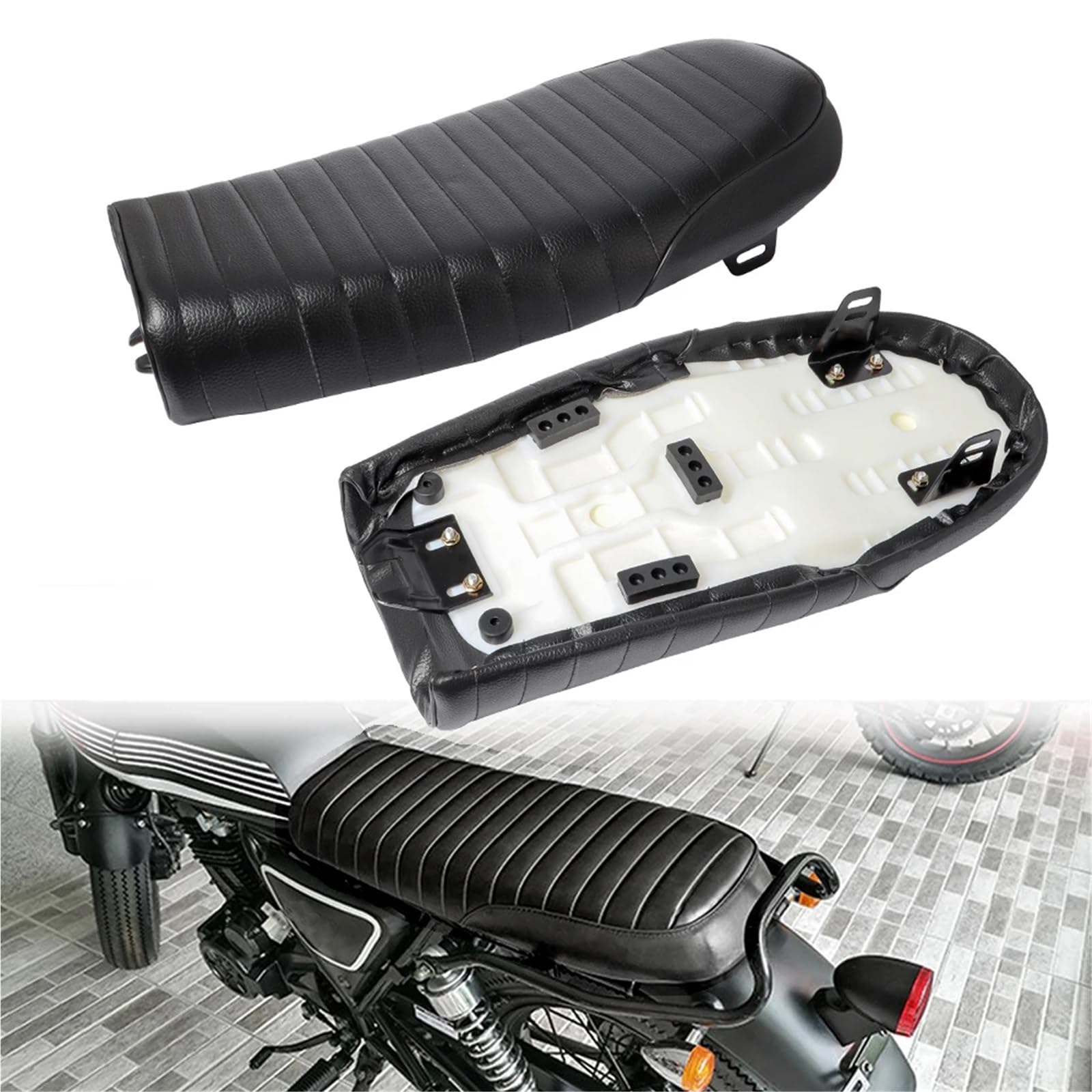 osłona termiczna Poduszka garbu motocyklowego odpowiednia do Yamahy, pasuje Kawasaki, Hondy Cg 125 Maty amortyzujące(C)