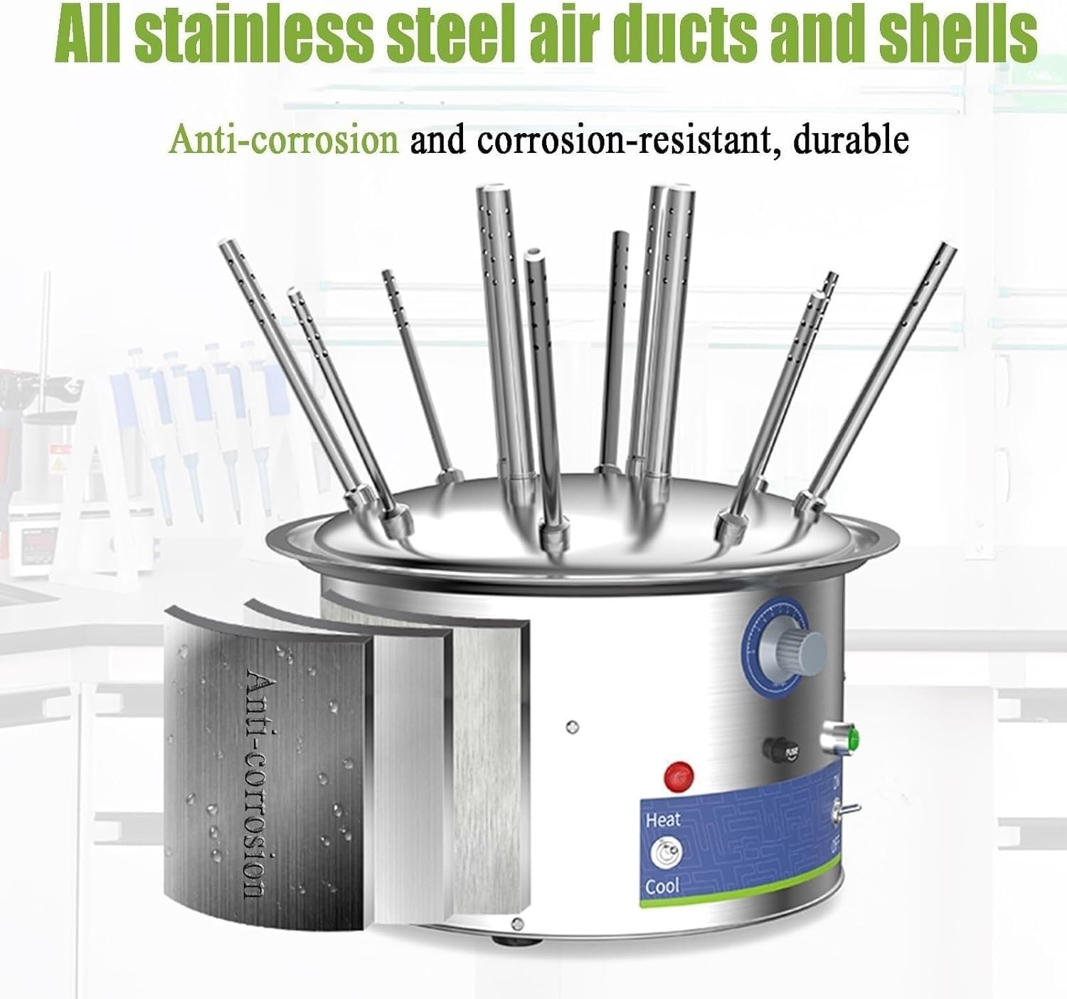 Glaswaren Trockengestell, 800W Laborbecher Trockner, 20 Löcher, Temperaturregelung 40~120°C für Flaschen und Reagenzgläser, langlebige Laborausrüstung
