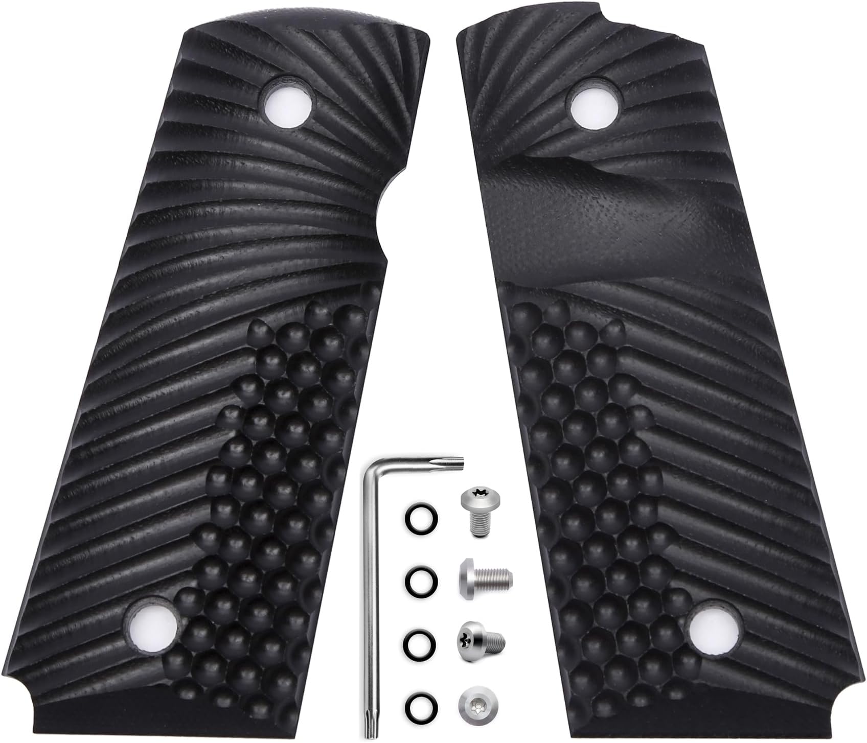 Guuun G10 Grips for 1911 Compact/Officer, OPS Eagle Wing Texture - 9 Color Options