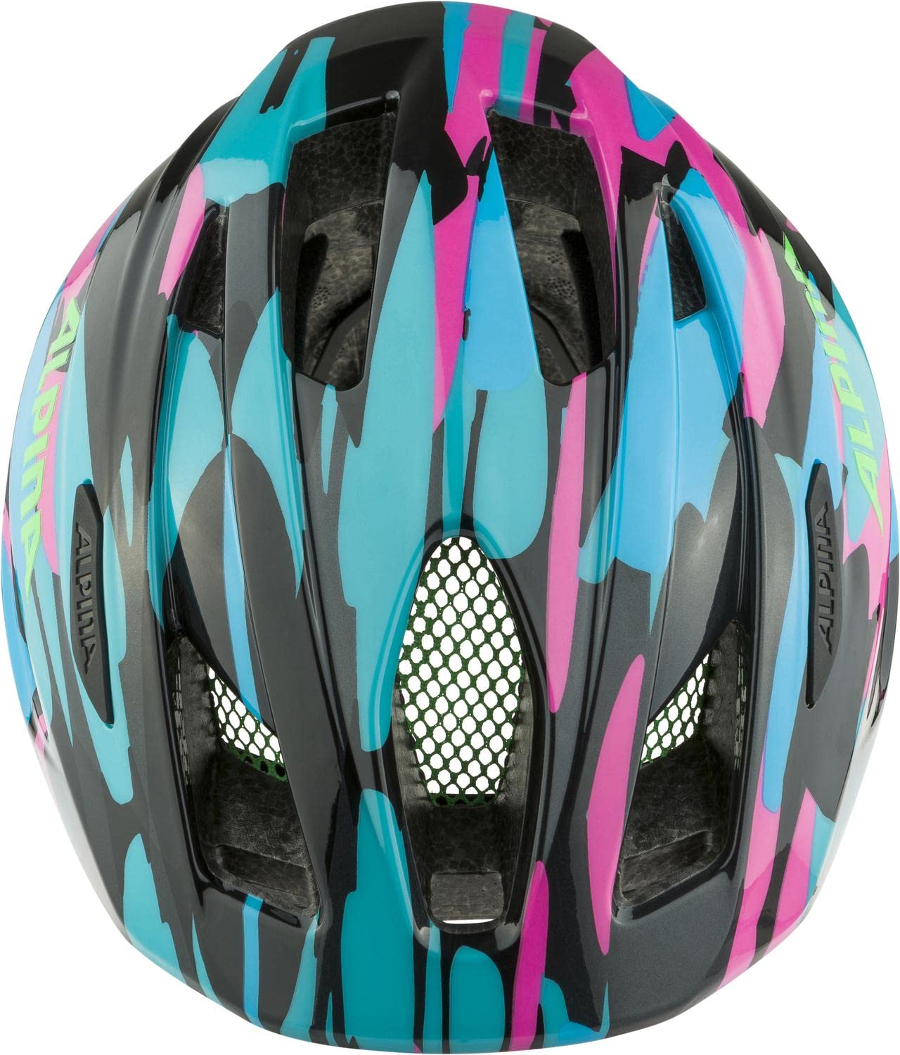 ALPINA Unisex - Dzieci, PICO FLASH Kask rowerowy, neon-blue pink gloss, 50-55 cm