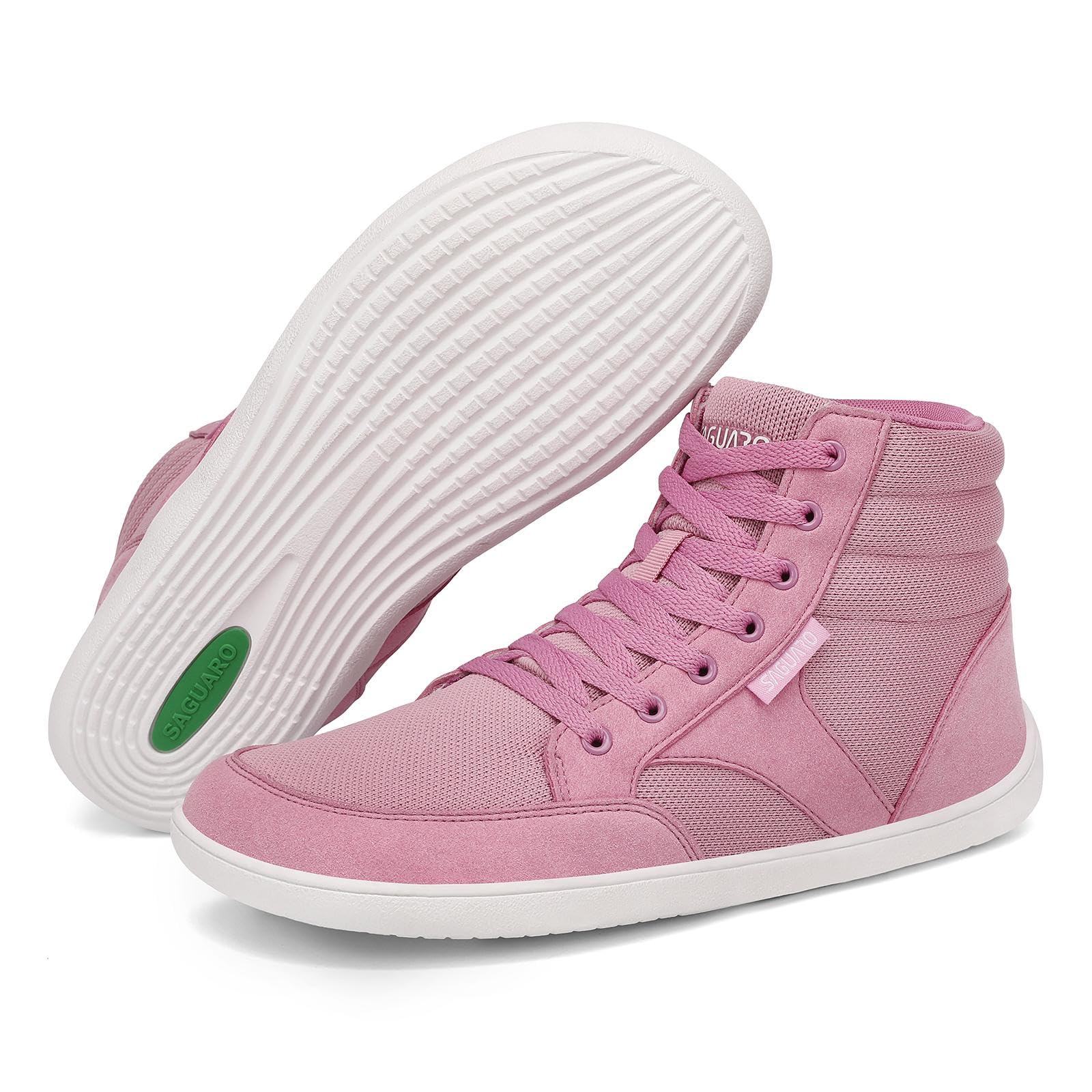 Saguaro Unisex Barfußschuhe High-Top mit Breite Zehenbox & Zero-Drop Sohle, Gr.36-48