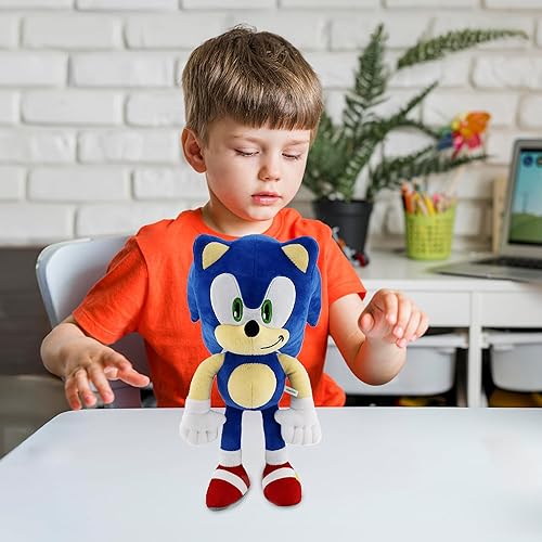 Miniatura 4 de Adenzai Blue Sonic - Animal de peluche súper suave y abrazable, peluche de erizo azul de alta calidad para niños y niñas que aman Blue Sonic - 12