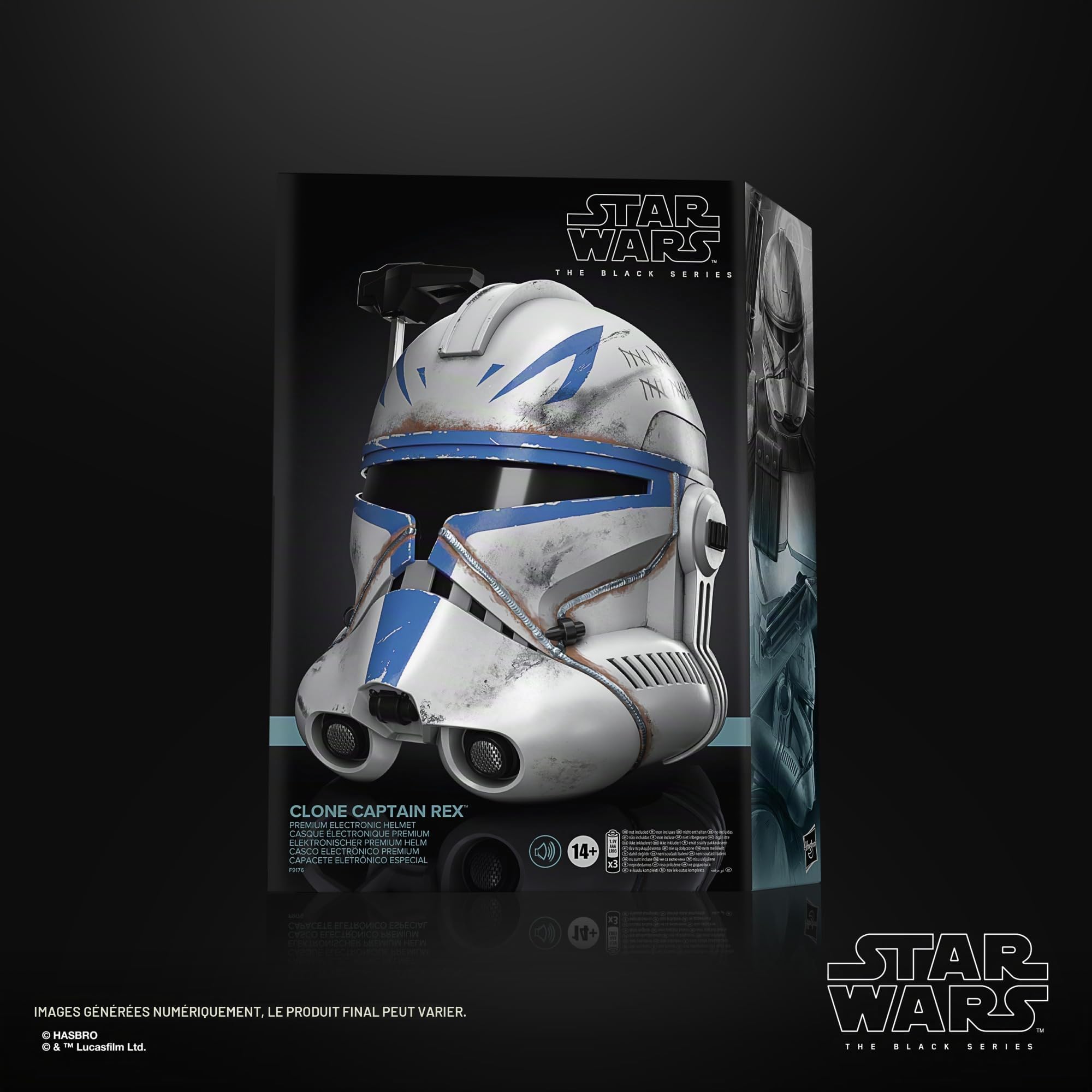Star Wars The Black Series, Casque électronique Premium Clone Captain Rex, Ahsoka, Article de Cosplay pour Adulte
