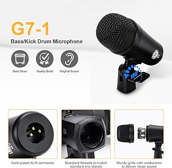 Amazon.com: W IN-MIX G7 7-Piece Wired Dynamic Drum Mic Kit