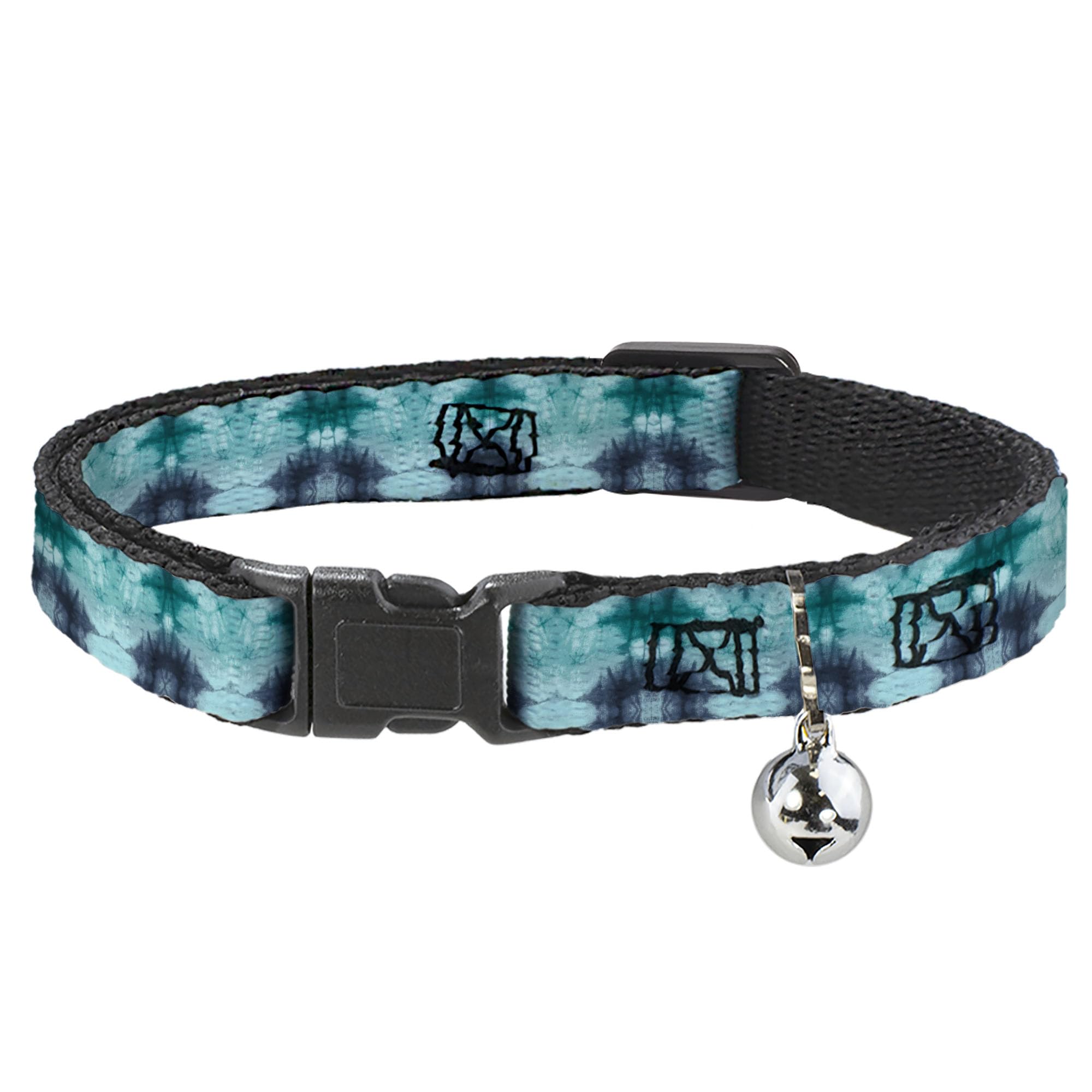 Collar de gato Breakaway Buckle-Down Tie Dye Turquesa ajustable de 8 a 12 pulgadas
