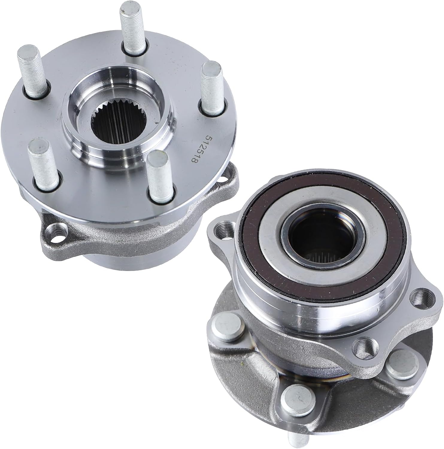 2 x 512518 Rear Wheel Bearing Hub Assembly with 5 Lug Compatible with Subaru XV Crosstrek 2013-2015,Fit for Subaru Crosstrek 2016-2020,Fit for Subaru Impreza 2012-2021