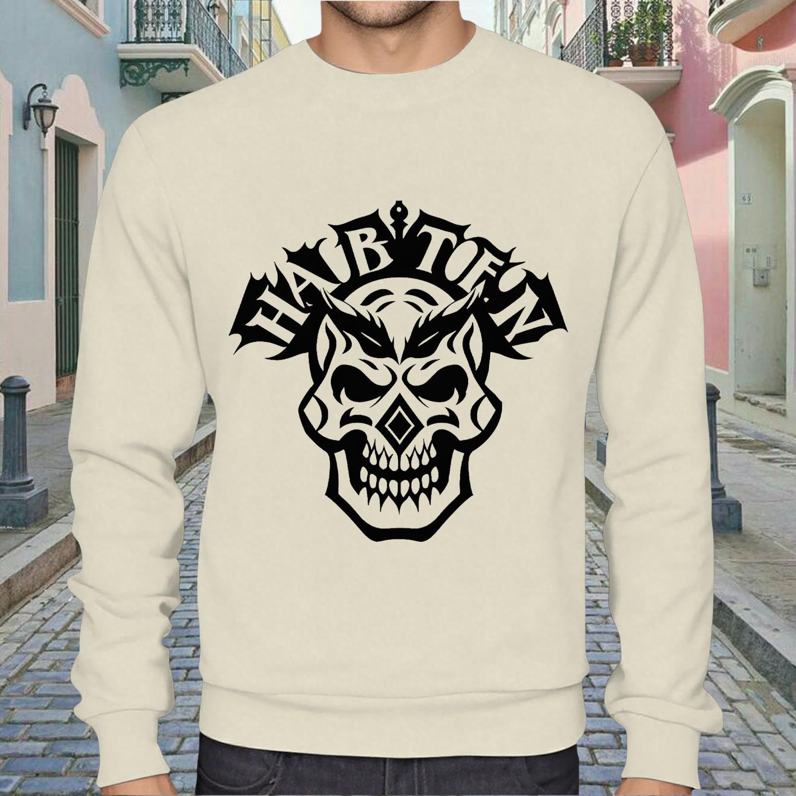 Ropa Protección Solar Sudadera Juvenil Informal, Sin Capucha, con Estampado De Halloween para Hombre, Moderna Y Elegante Sudaderas Calaveras Hombre Camisa Manga Corta Mangas El Sol