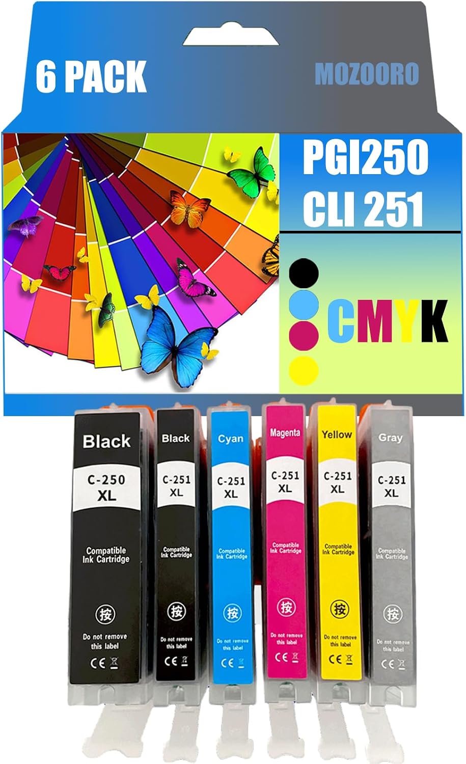 Amazon.com: PGI250 CLI251 Ink Cartridges Compatible for Canon PGI250 ...