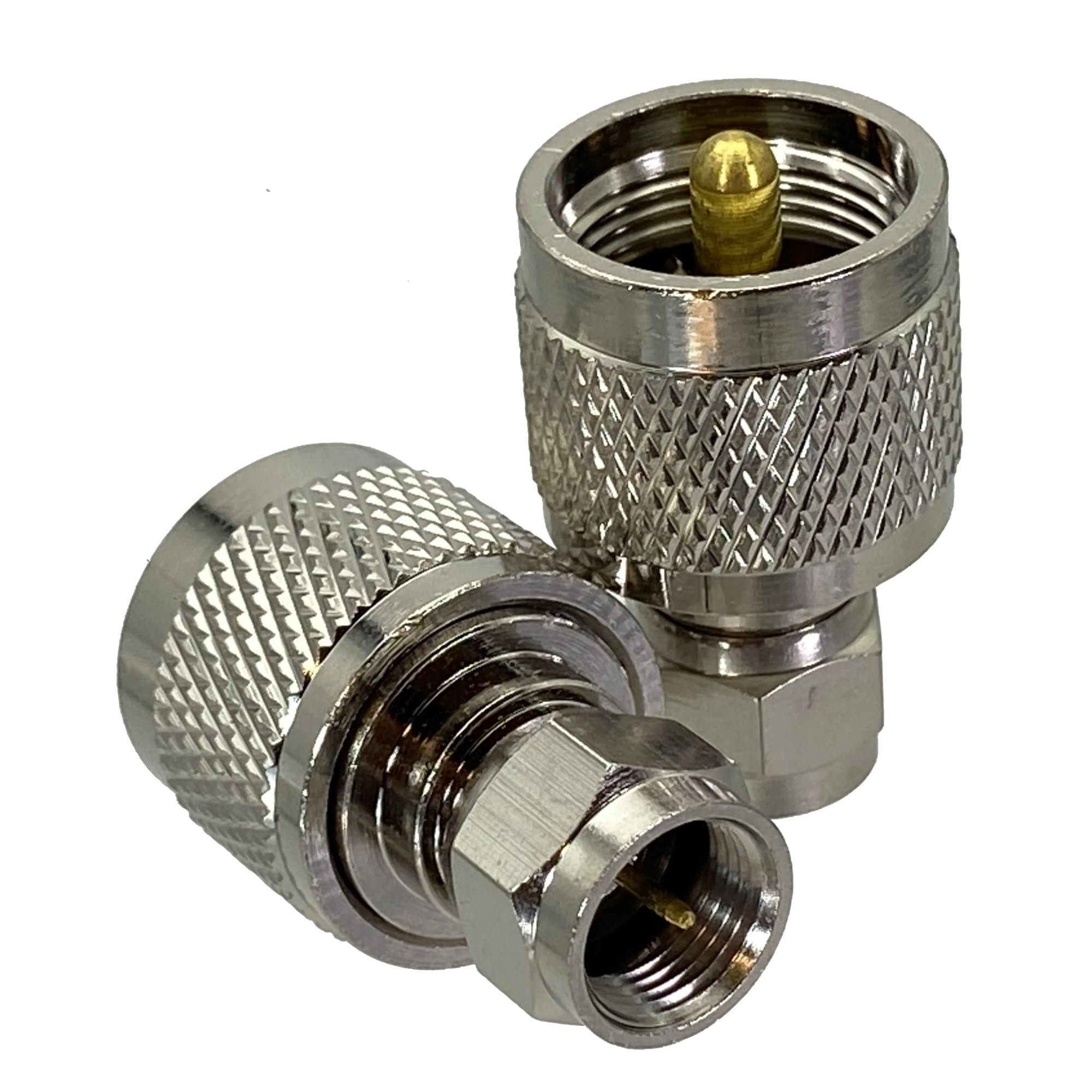 Adaptador UHF PL259 a conector macho F para cable coaxial de TV recta 2