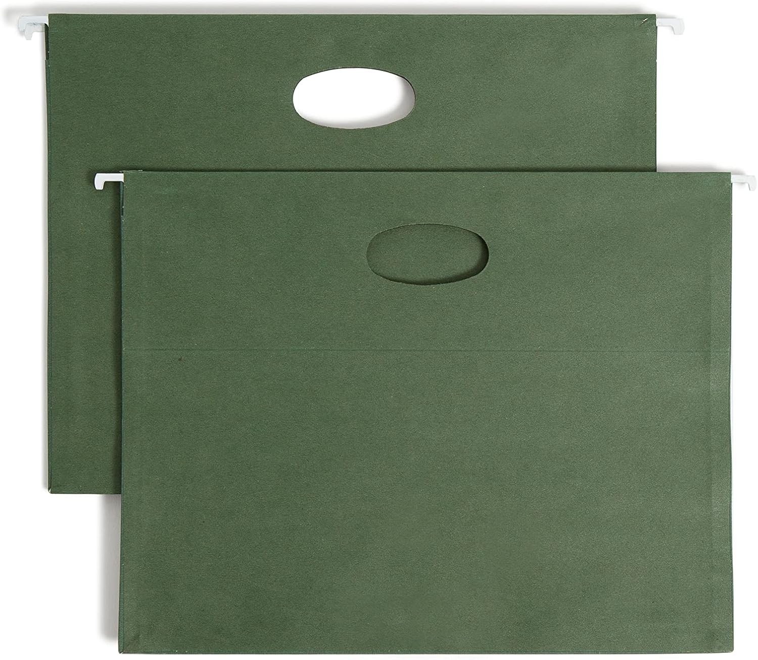 Smead 100% Recycled Hanging Pocket with Full-Height Gusset, 3-1/2" Expansion, Letter Size, Standard Green, 10 per Box (64226)