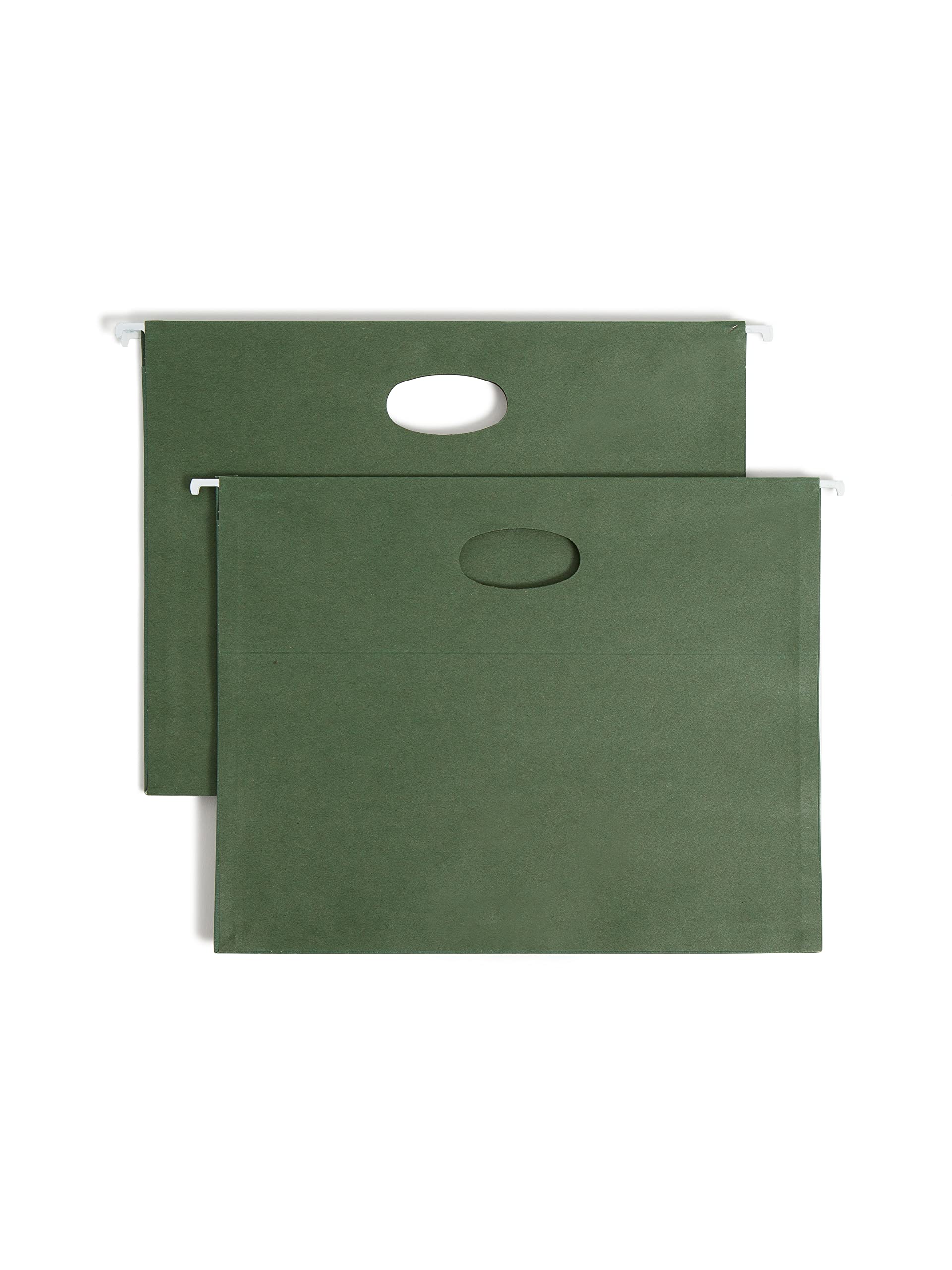 Smead Borsa sospesa riciclata al 100% con tassello continuo, estensione di 8,9 cm, dimensione della lettera, verde standard, 10 per scatola (64226)
