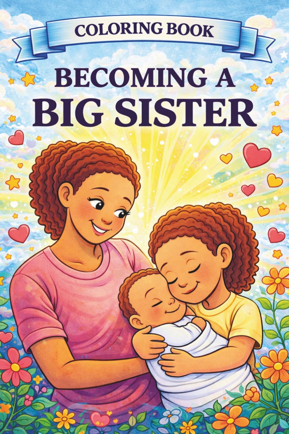 Becoming A Big Sister: A Sweet Coloring Storybook for Toddlers Preparing for a New Baby (IM A Big Sibling Book Series)