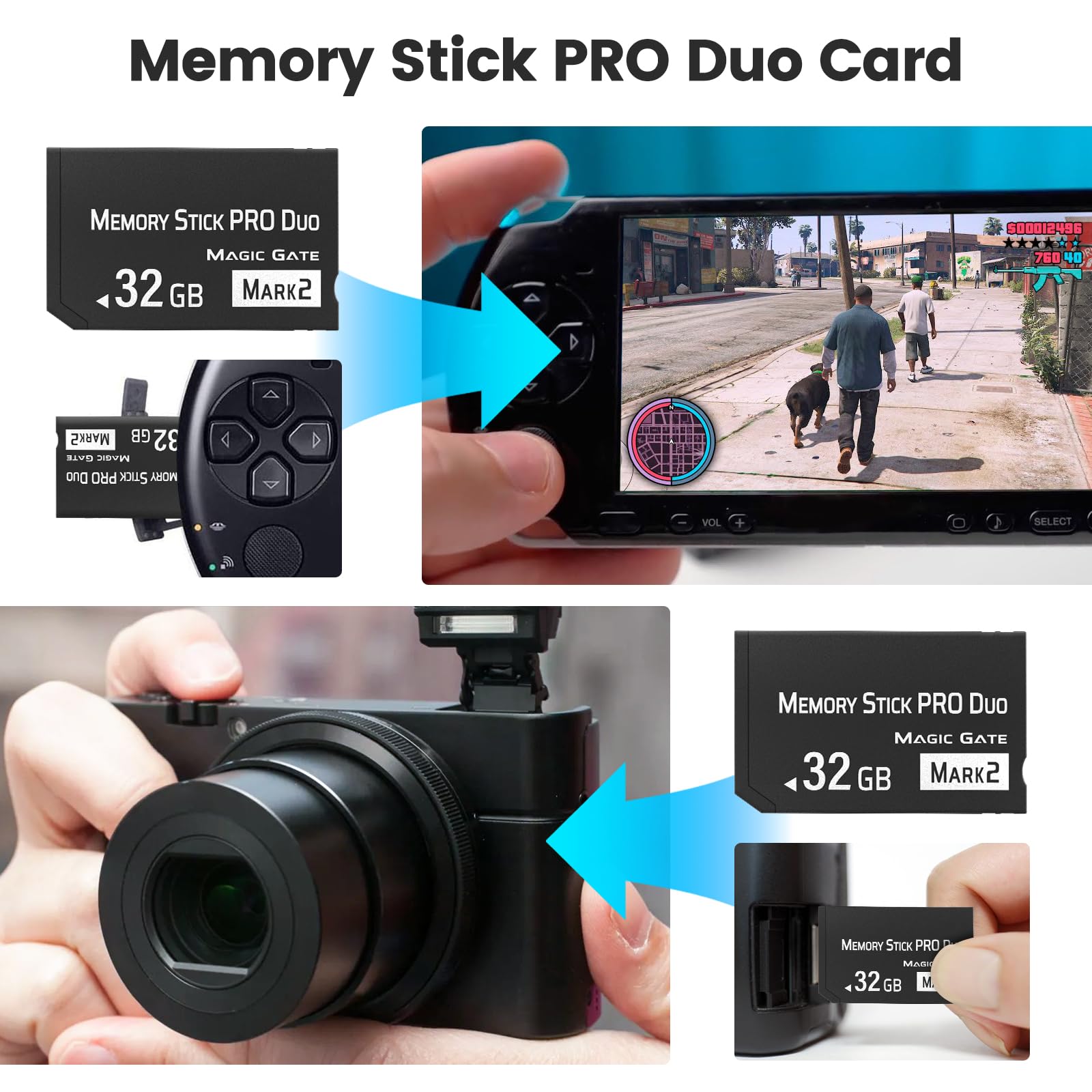 Amazon.com: Original 32GB Memory Stick Pro Duo MARK2,High-Speed