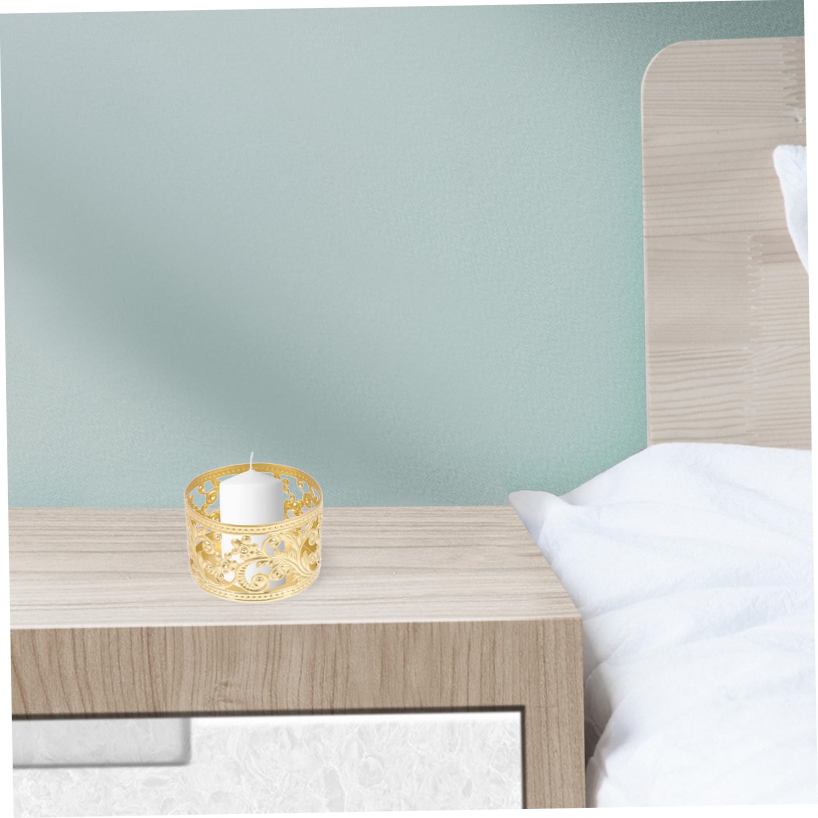 LIFKOME 9pezzi Portacandele Ferro Dorato Scavato Per Decorazione Casa Atmosfera Romantica e Calper Feste e Ricevimenti Design Classico e Elegante