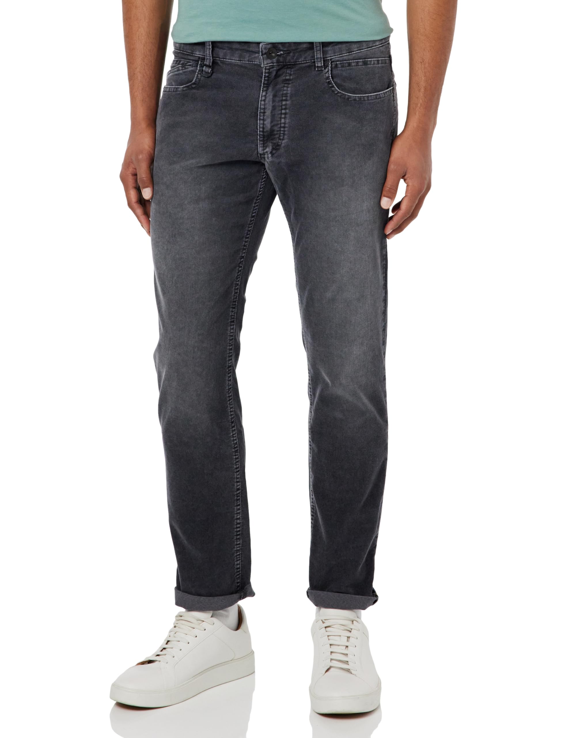 camel active Men's Slim Fit 5-Pocket Corduroy Trousers