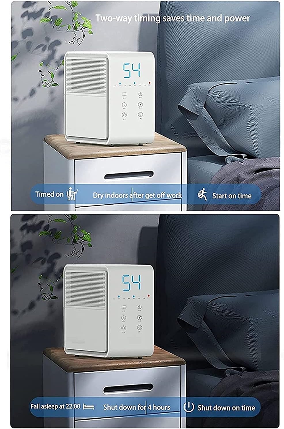 Upgraded Dehumidifiers for Home 2500 Cubic Feet (280 sq ft) 35oz Dehumidifiers Portable and Quiet Dehumidifier for Bathroom Bedroom Kitchen RV Auto Shut Off (White)