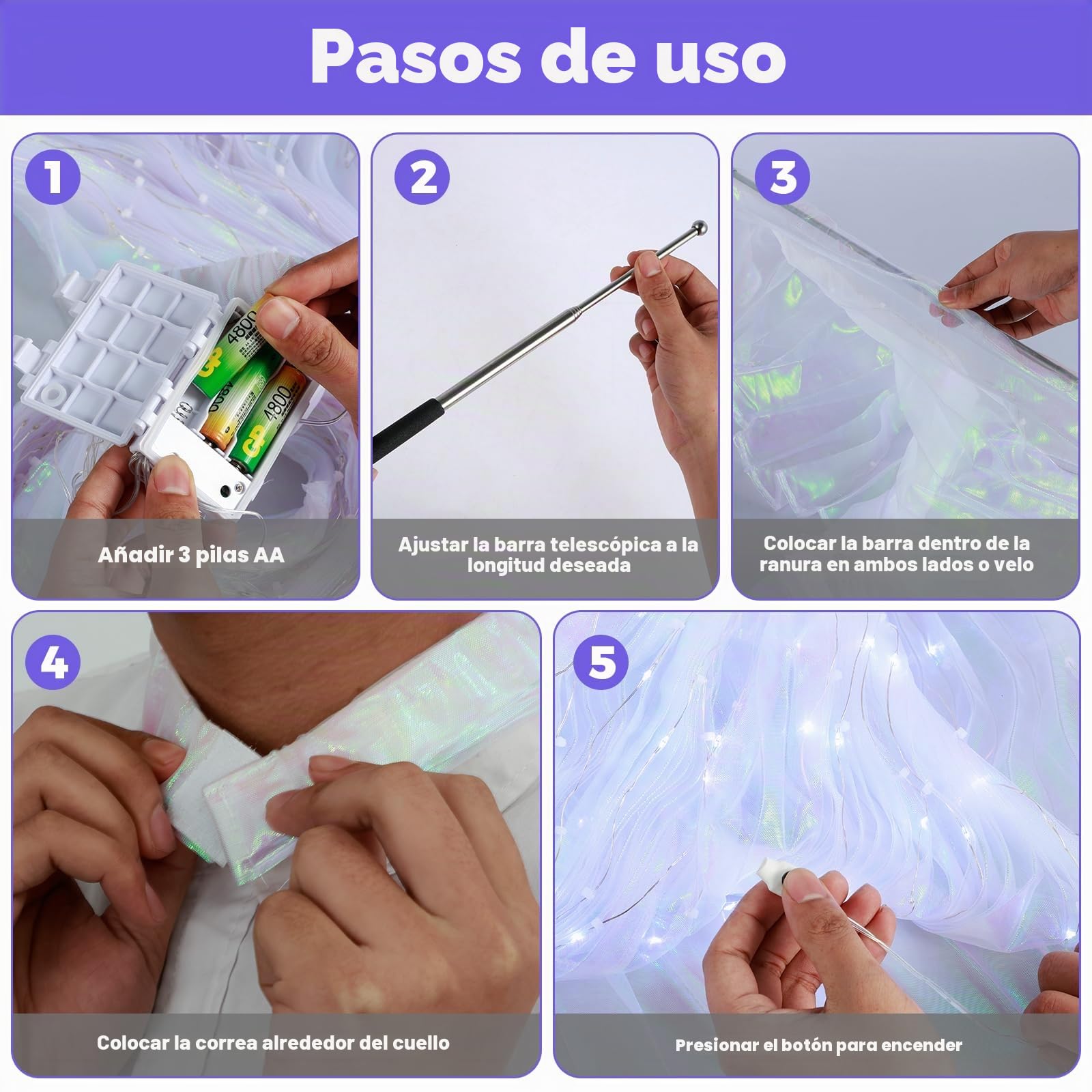 Alas de Danza del Vientre para Adultos, alas Luminosas, Barras telescópicas, 2 Modos, Control de luz, alas de Mariposa LED ISIS, alas de Mariposa para Carnaval, escenarios,