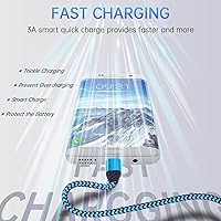 Vista 3 de Cable de carga para teléfono Android, cable de carga micro USB, carga rápida para Samsung Galaxy J8 J7 J6 J5 J4 J3 S7 S6, Moto E E5 E4 Plus/Play, G5