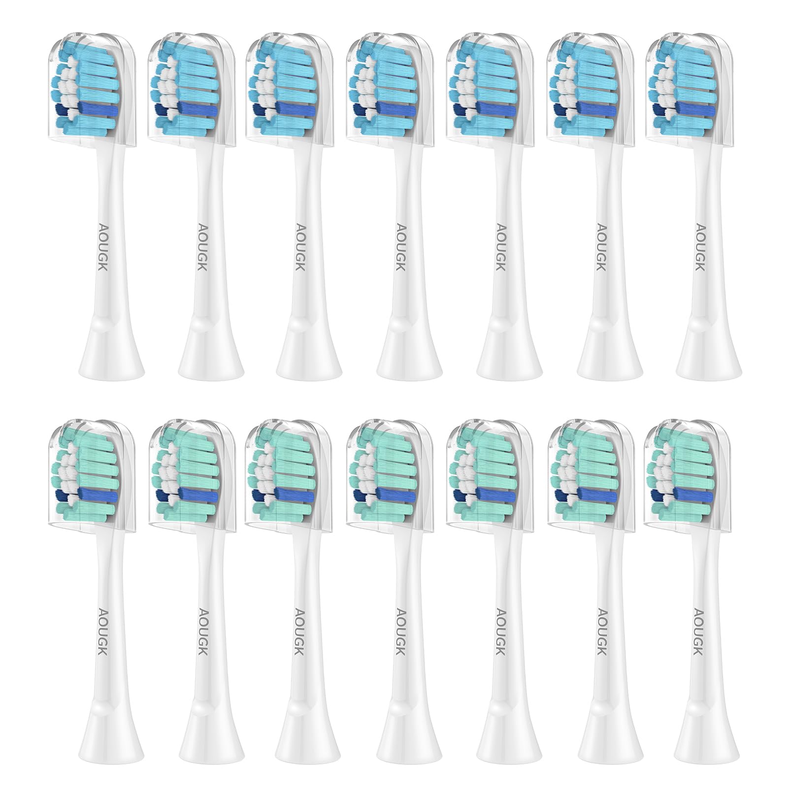 Replacement Toothbrush Brush Heads Compatible with Philips Sonicare Electric Toothbrushes, Tooth Brush Head for Snap-on System Dupont Bristles for Optimal Plaque Remove, Pack of 14, White