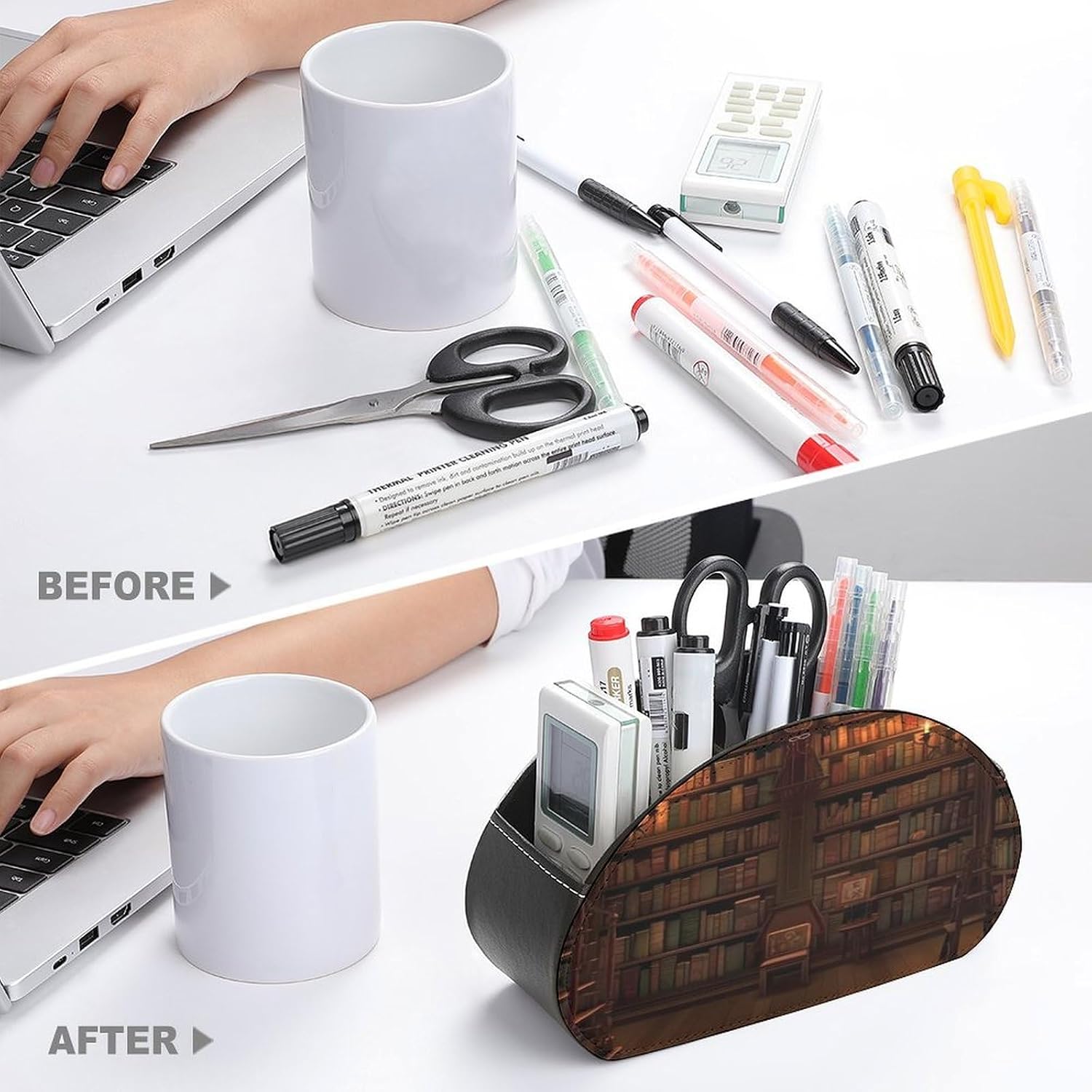 Book Room Remote Control Holder with 5 Compartments image 3