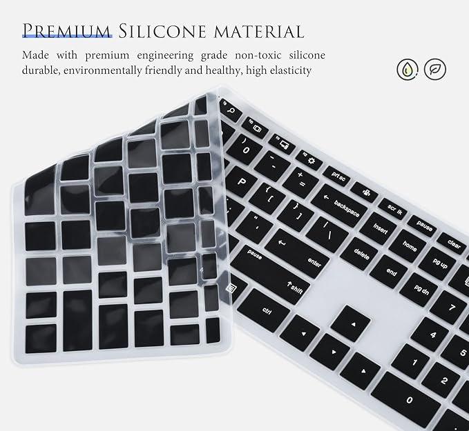 Funda para teclado CASEDAO de silicona negra para HP Pavilion miniatura 4